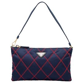 Bolso de hombro Prada Blue Impuntu Tessuto