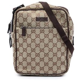 Borsa a tracolla Gucci in tela GG beige