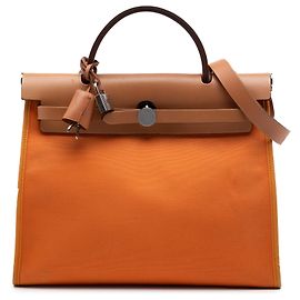 Hermès Orange Toile Herbag Zip 31