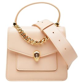 Bulgari Borsa Bvlgari Serpenti Forever in pelle rosa chiaro