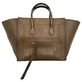 Céline Bolso Tote Celine Luggage Phantom en piel marrón