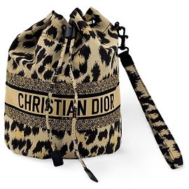 Christian Dior Logo Travel Drawstring Printed Fabric
