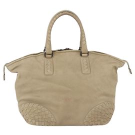Bottega Veneta Zip Top Leather with Intrecciato Detail Large
