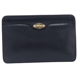 Christian Dior Homme Logo Clutch Leather