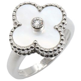 Bague Van Cleef & Arpels Vintage Alhambra en nacre