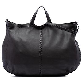 Sac cabas convertible Bottega Veneta Intrecciato en cuir de veau Cervo marron