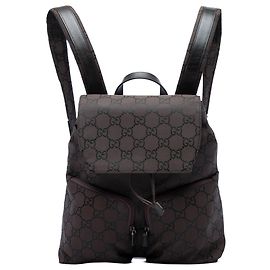 Zaino Gucci GG in nylon marrone