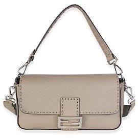 Borsa Baguette NM Fendi Tan Roma Selleria in Nappa Sintetica con cuciture Tape Stitch