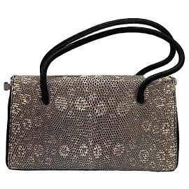 Sac à main Jil Sander en cuir de python gris