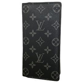 Louis Vuitton Monogram Eclipse Portefeuille Brazza Long Wallet
