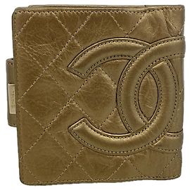 Carteira Chanel Cambon em couro Bronze