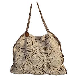 Stella Mc Cartney Stella McCartney Falabella Crochet Tote Bag – Cream / Gold Hardware