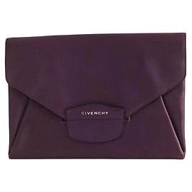 Pochette Givenchy en cuir violette