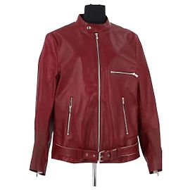 Autre Marque Giacca Alice Balas in pelle bordeaux