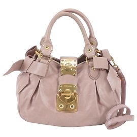 Bolso 2-Way de piel con lazo lateral Miu Miu