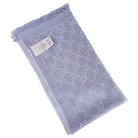 Bufanda Gucci GG Supreme en lana gris