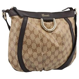 GUCCI GG Crystal Shoulder Bag Coated Canvas Outlet Beige 265691
