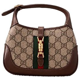 Bolso Gucci Jackie 1961 Monograma Piel Marrón
