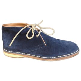 Acne Studios Marineblaue Wildleder Chukka Boots