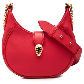Bulgari Sac à main Bvlgari Red Small Leather Serpenti Ellipse Satchel