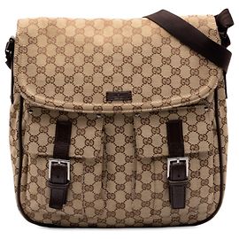 Gucci Crossbody-Tasche aus beigem GG Canvas