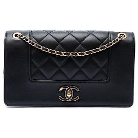 Chanel Black Small Lambskin Mademoiselle Flap