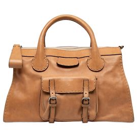 Chloé Brown Medium Buffalo Leather Edith Day Satchel