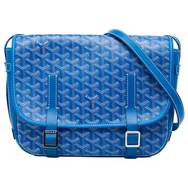 Goyard Blue Goyardine Belvedere MM