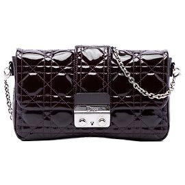 Dior Purple Patent Cannage New Lock Pouch Crossbody