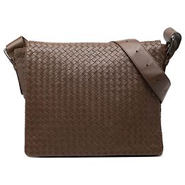Borsa a tracolla Bottega Veneta in Nappa Intrecciato marrone