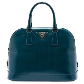 Bolso Prada Promenade Medium de Saffiano Vernice Azul