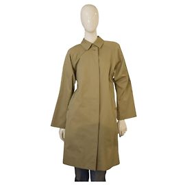 Burberrys Gabardina Balmacaan Algodón Beige
