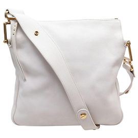 Chloé CHLOE VANESSA HOBO HANDBAG IN WHITE GRAINED LEATHER SHOULDER BAG
