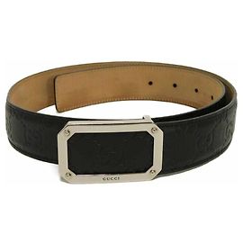 Ceinture en cuir Gucci Guccissima