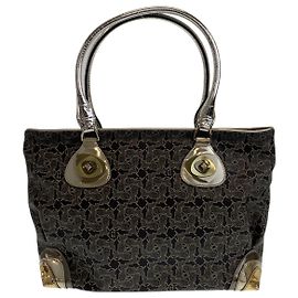 Céline Celine Vintage Salky Carriage Tote Shoulder Bag