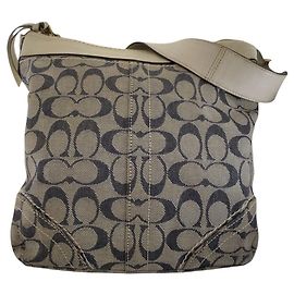 Borsa a tracolla Coach Signature Canvas Leather