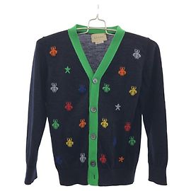 Gucci Baumwollcardigan mit Bienenstickerei