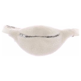 Autre Marque Banane en fausse fourrure blanche