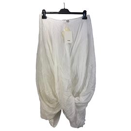 Totême Falda Cocoon en Lyocell y Algodón Blanco