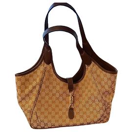 Gucci bolsa de ombro em tela monograma castanha