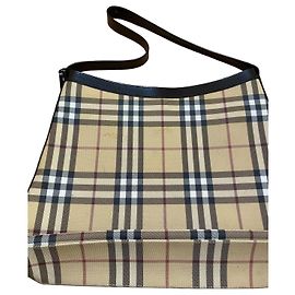 Burberry Schultertasche Haymarket Check Canvas Leather