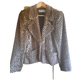 Yves Saint Laurent Giacca in ecopelliccia con stampa leopardata