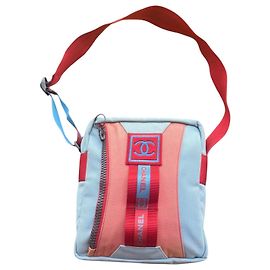 Chanel Sports Line Bolsa Tiracolo 2002 - Azul Claro e Coral