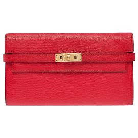 Hermès Bolsa HERMES Kelly to go em Couro Vermelho - 104008