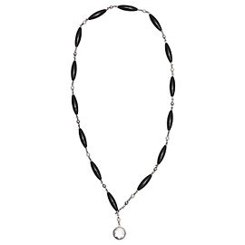 Montblanc Halskette mit Perlen- und Perlenanhänger aus Sterlingsilber