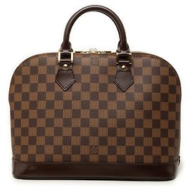 Louis Vuitton Damier Ebene Alma PM Handtasche Braun