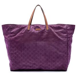 Mala de viagem Gucci GG em nylon roxa