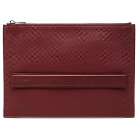 Clutch Marco Polo Bottega Veneta in pelle di vitello martellata rossa