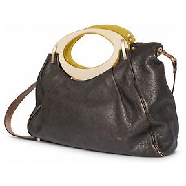Marni, Metallic leather balloon bag