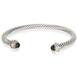 David Yurman Cable Classic Armband aus Sterlingsilber, Prasiolith und Diamanten